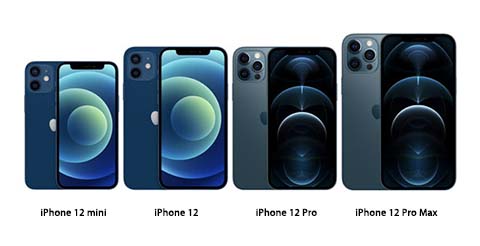 Comparaison de la série complète Apple iPhone 12/12 mini/12 Pro/12 Pro Max