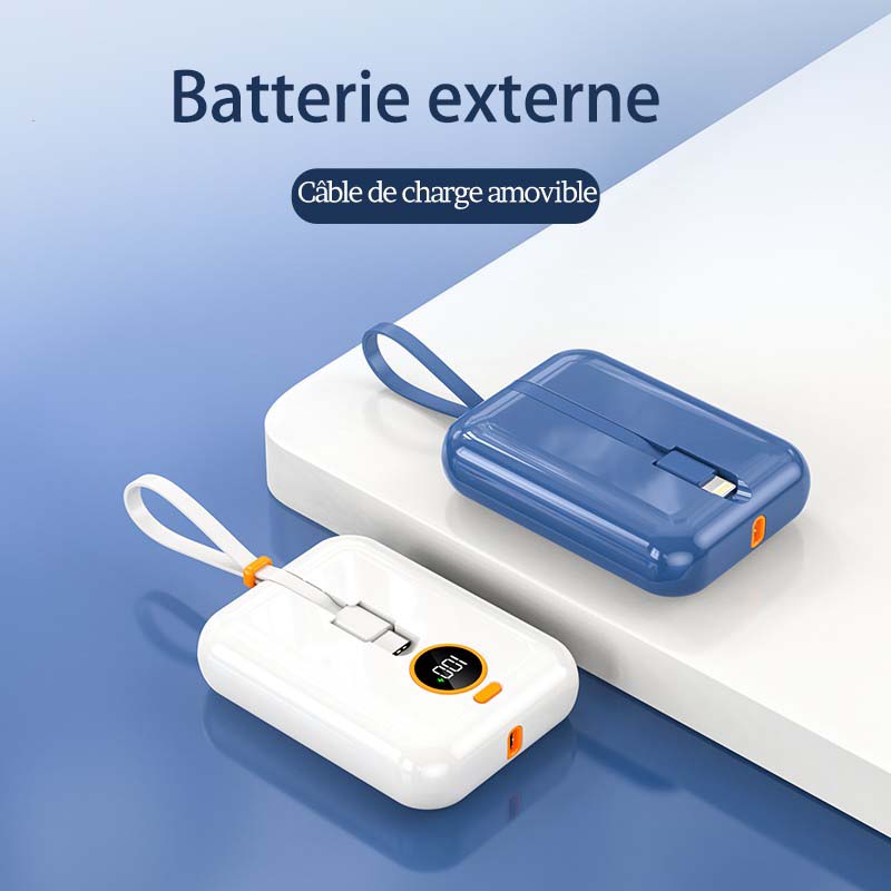 Batterie externe - mini-compacte，22.5W Power Bank，10000mAh
